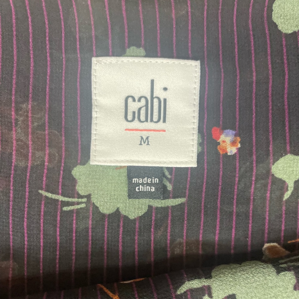 CAbi Pinstripe and Floral Camisole Top (N) - Picture 9 of 11